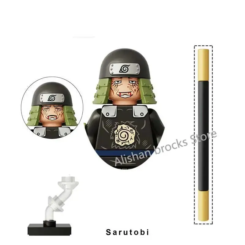 MOC NON   Shipped International Naruto blocks Building Blocks Anime cartoon Japanese Characters Action Figures Heads Kid Toys  Minifigures