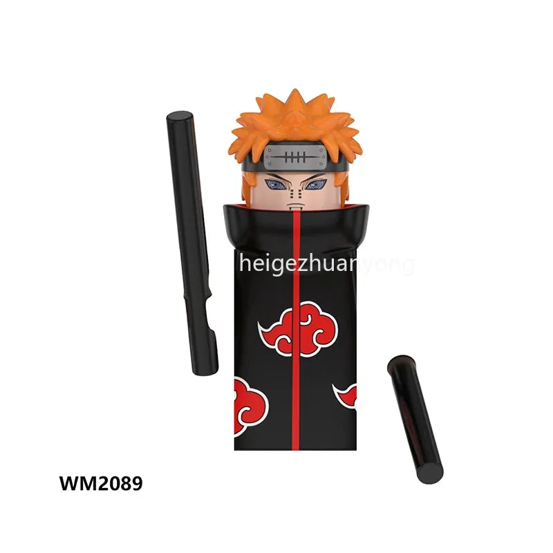 MOC NON   Shipped International Naruto blocks Building Blocks Anime cartoon Japanese Characters Action Figures Heads Kid Toys  Minifigures