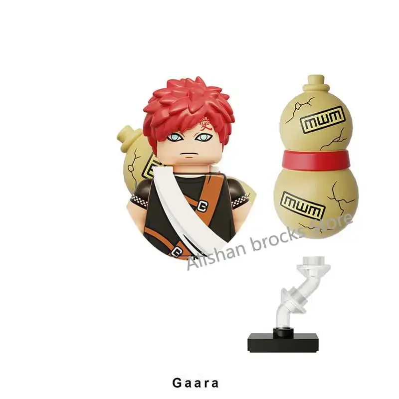 MOC NON   Shipped International Naruto blocks Building Blocks Anime cartoon Japanese Characters Action Figures Heads Kid Toys  Minifigures