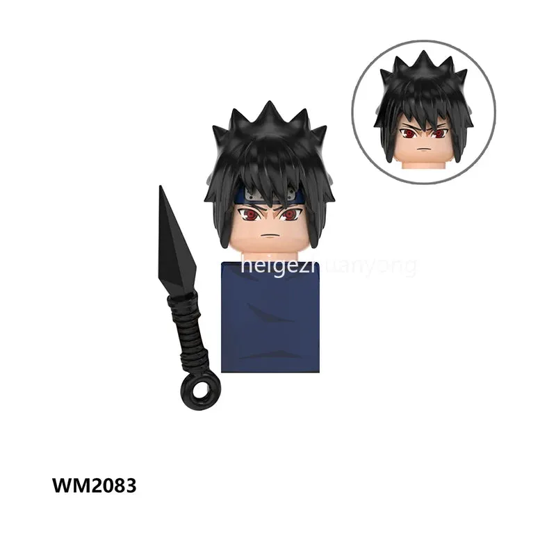 MOC NON   Shipped International Naruto blocks Building Blocks Anime cartoon Japanese Characters Action Figures Heads Kid Toys  Minifigures