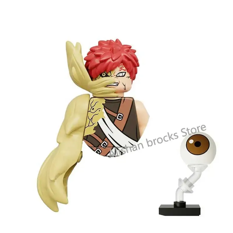 MOC NON   Shipped International Naruto blocks Building Blocks Anime cartoon Japanese Characters Action Figures Heads Kid Toys  Minifigures