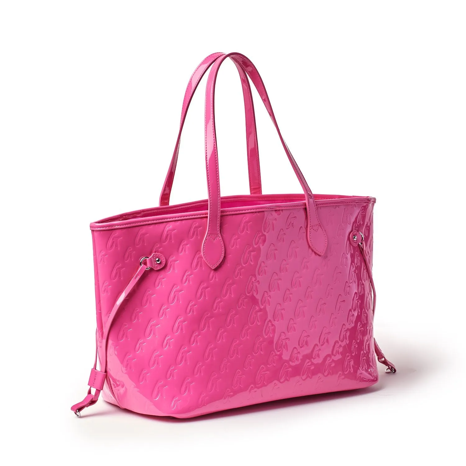 MONOGRAM GLAM TOTE - MIRROR HOT PINK