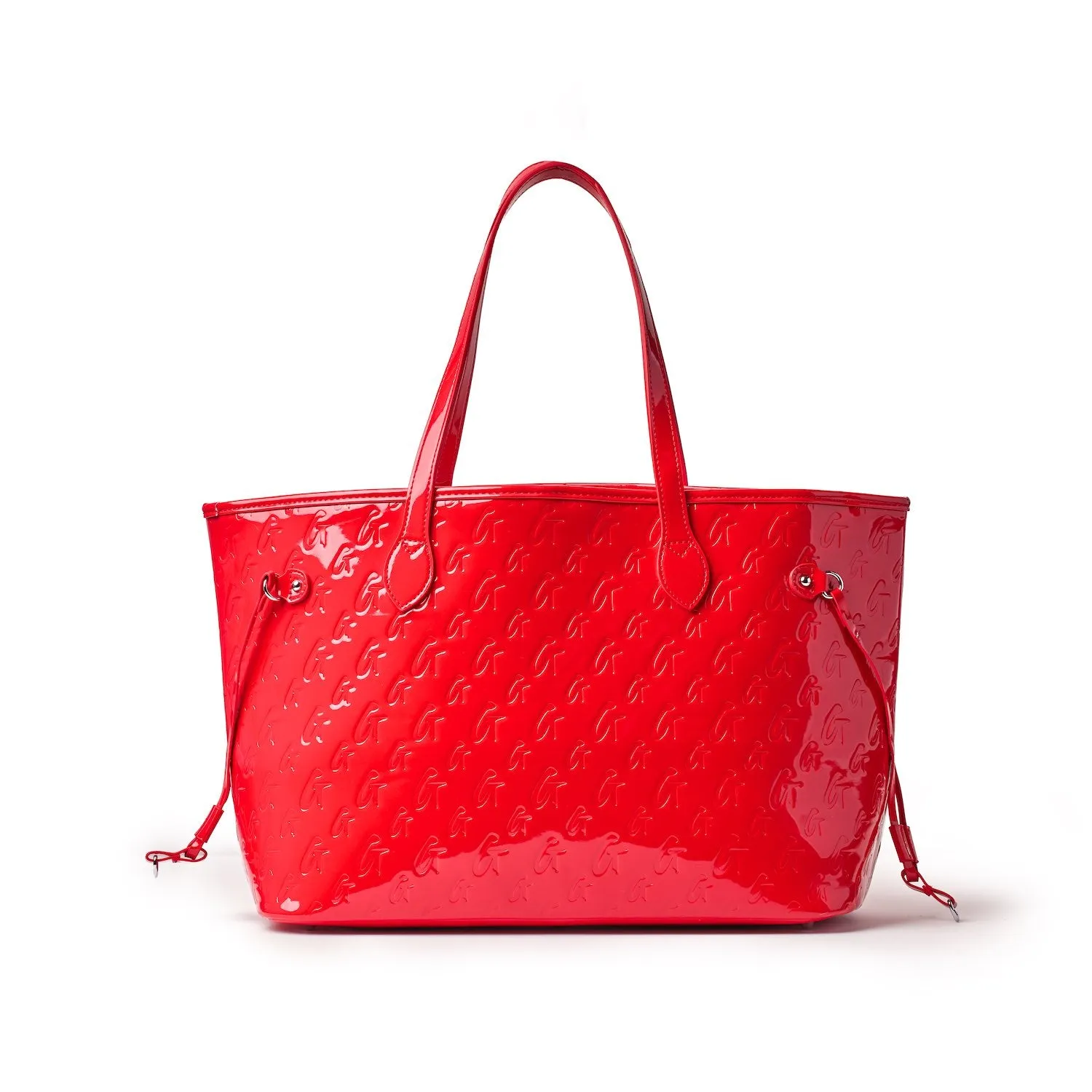 MONOGRAM GLAM TOTE - MIRROR RED