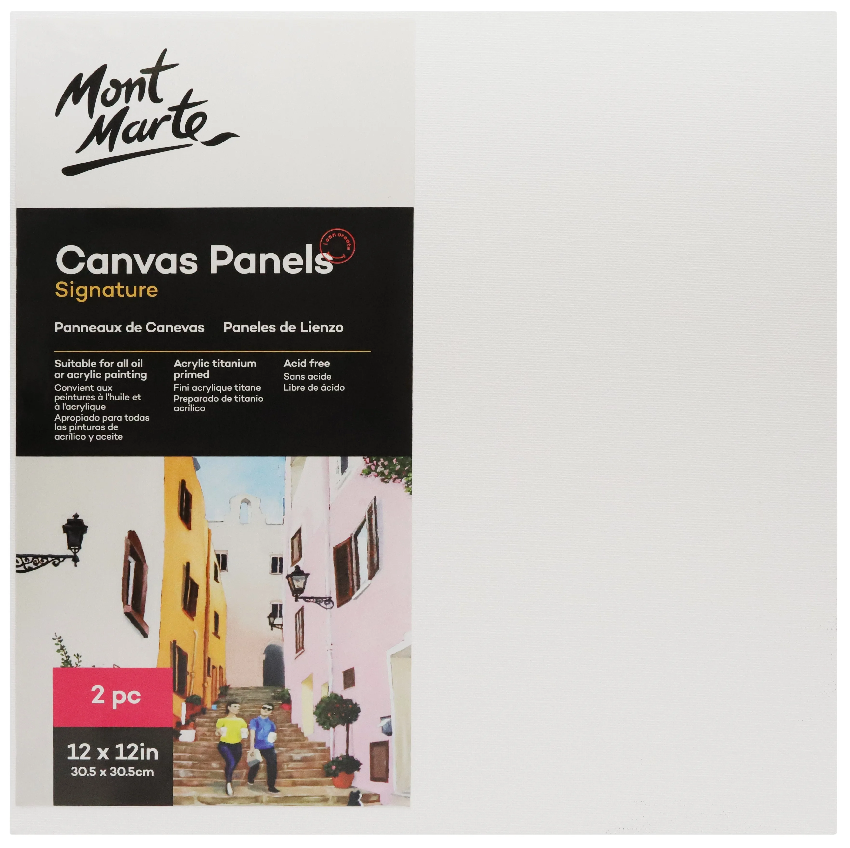 Mont Marte Canvas Panels 30.5x30.5cm (2pk)