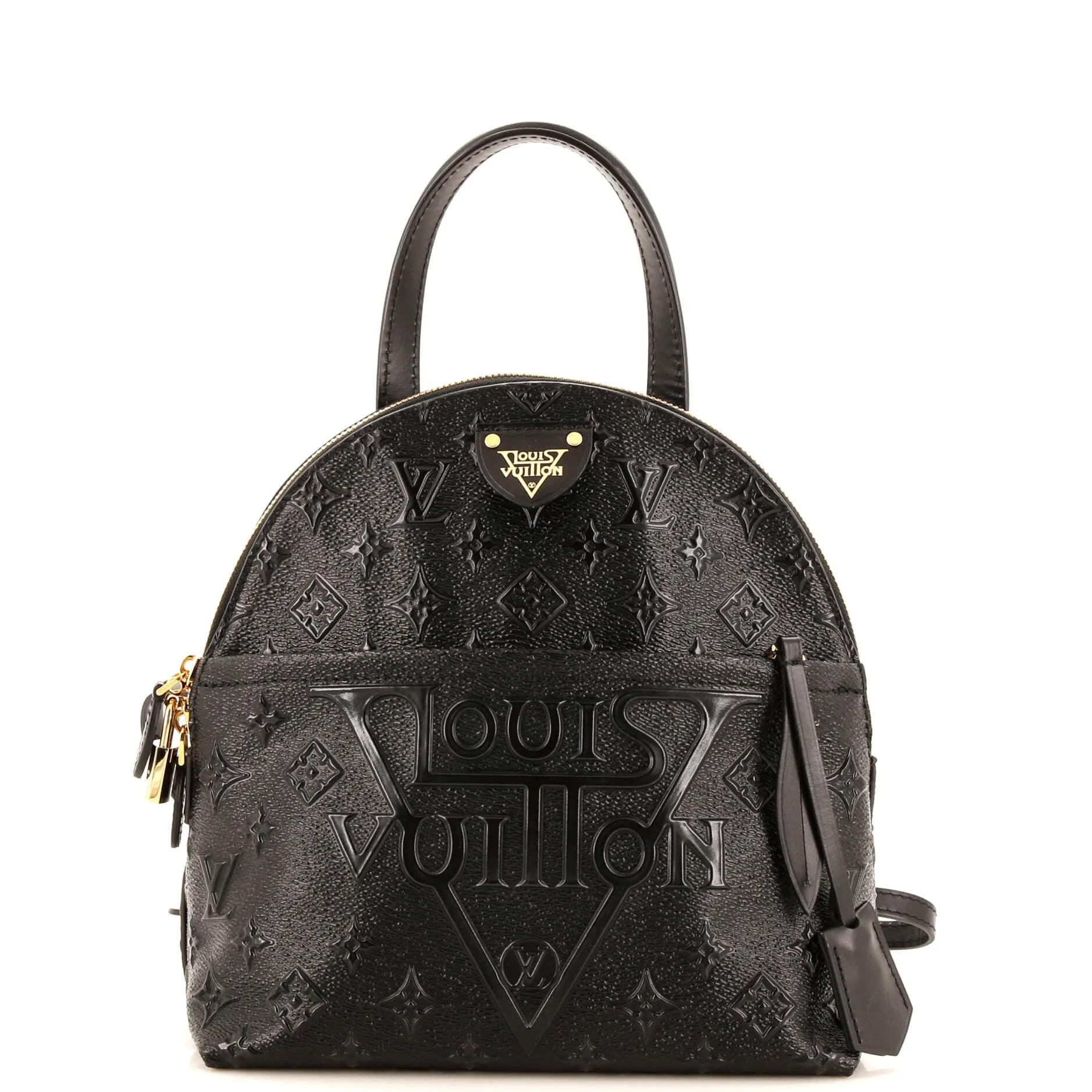 Moon Backpack Embossed Monogram Midnight Canvas