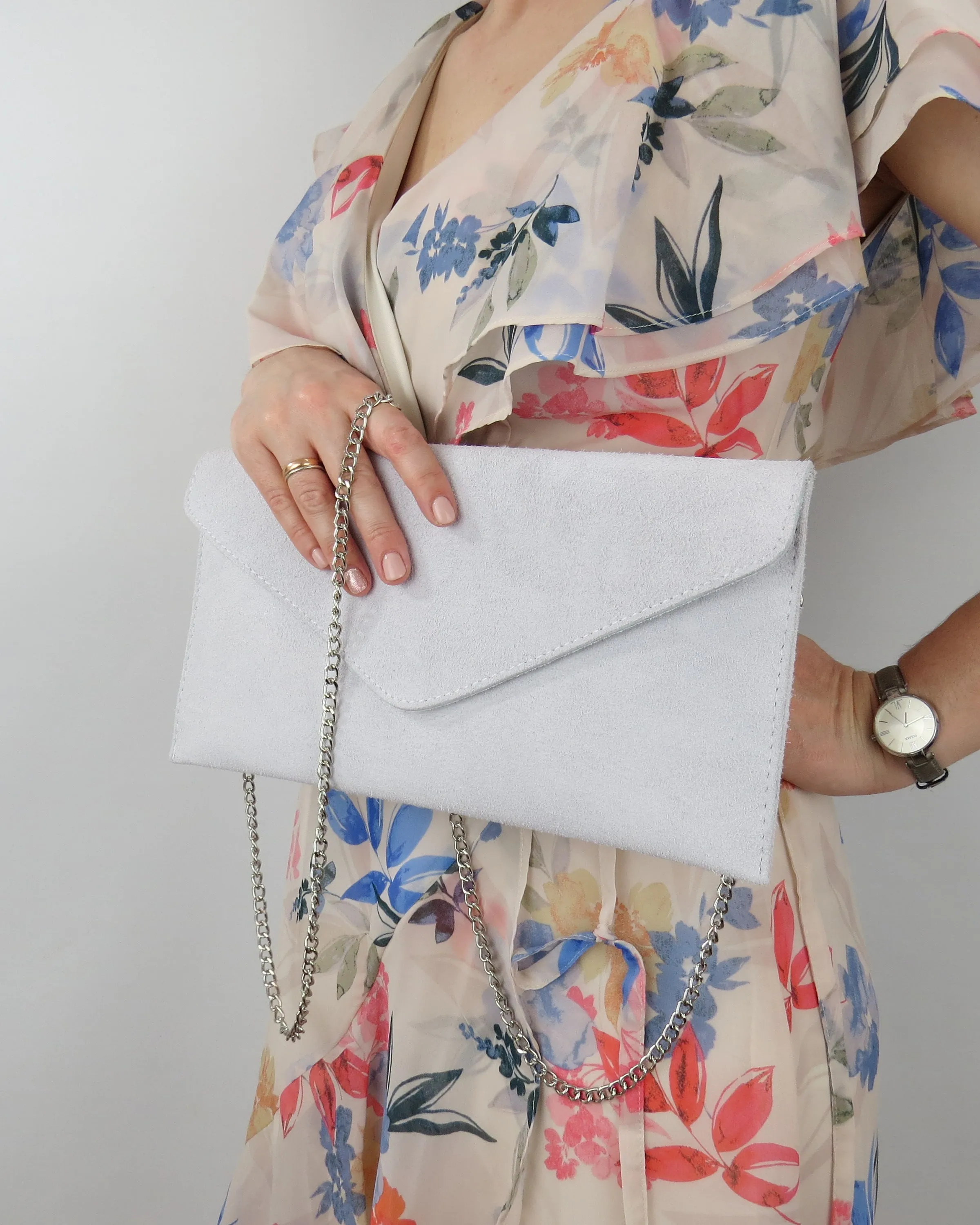 Moonstone Envelope Clutch Bag