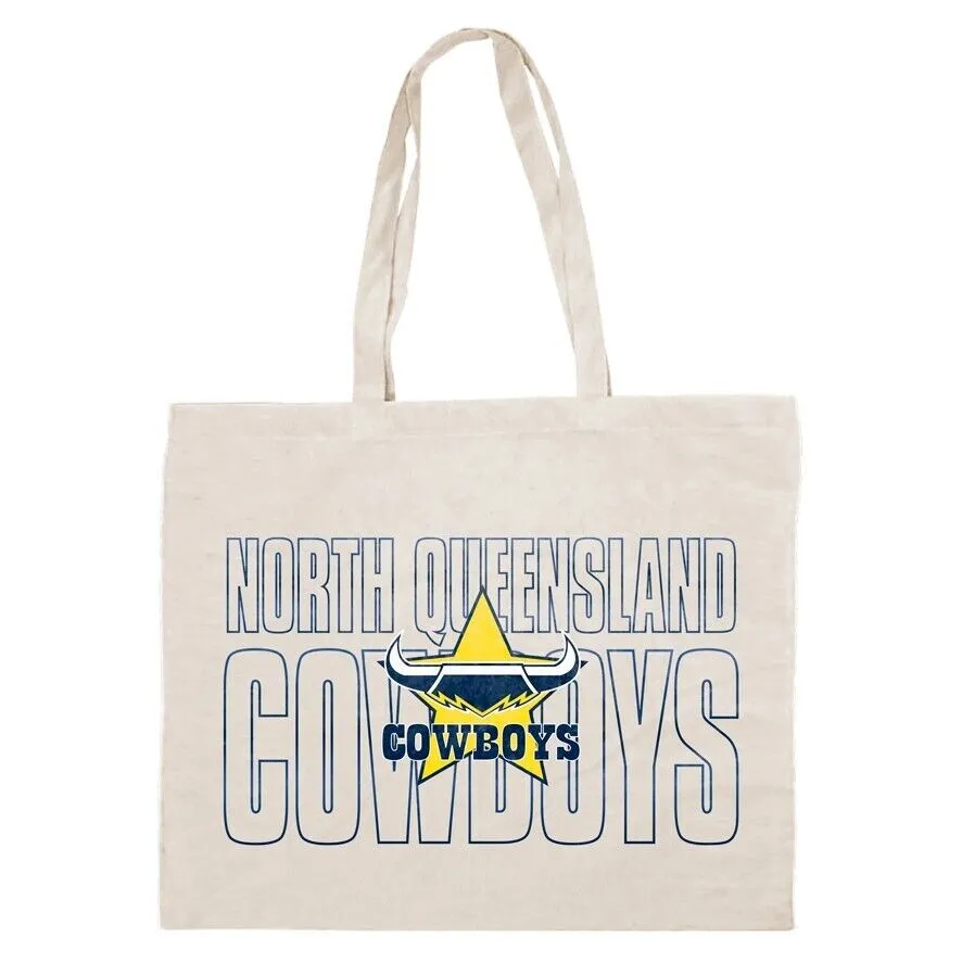 NRL Canvas Tote Bag - North Queensland Cowboys - Re-Useable Carry Bag