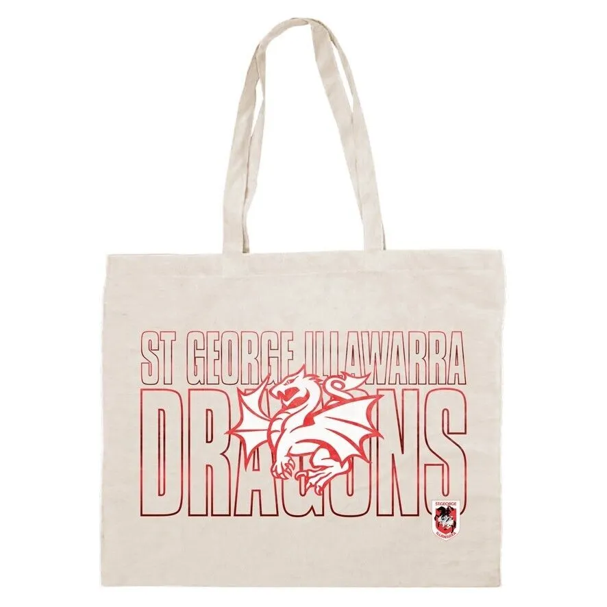 NRL Canvas Tote Bag - St George Illawarra Dragons - Re-Useable Carry Bag