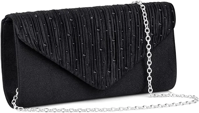 OSDUE Women Clutch Bag | Glitter Envelope Clutch Bag With Detachable Chain Strap | Evening Clutch for Ladies | Evening Bag