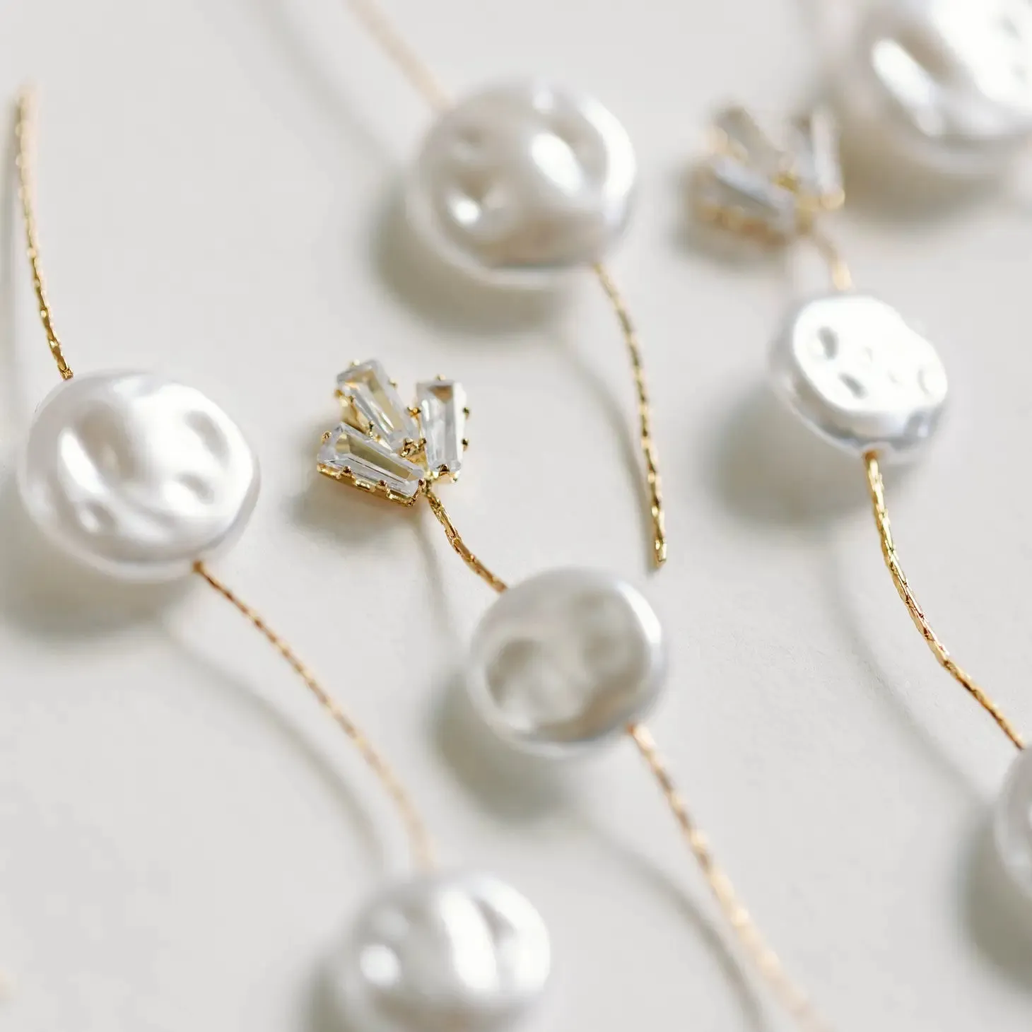 Pearl and Diamond Holiday Statement Drop Earrings