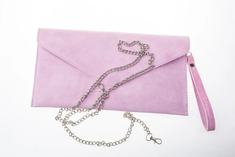 Pink Envelope Clutch Bag