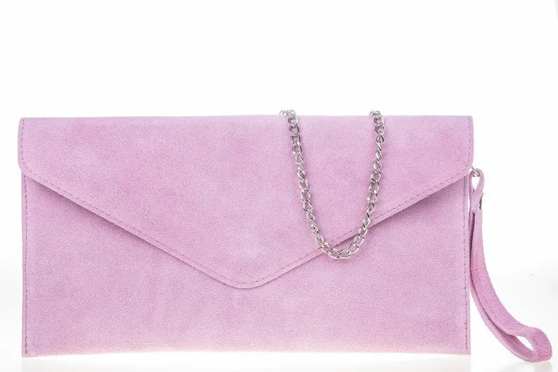 Pink Envelope Clutch Bag