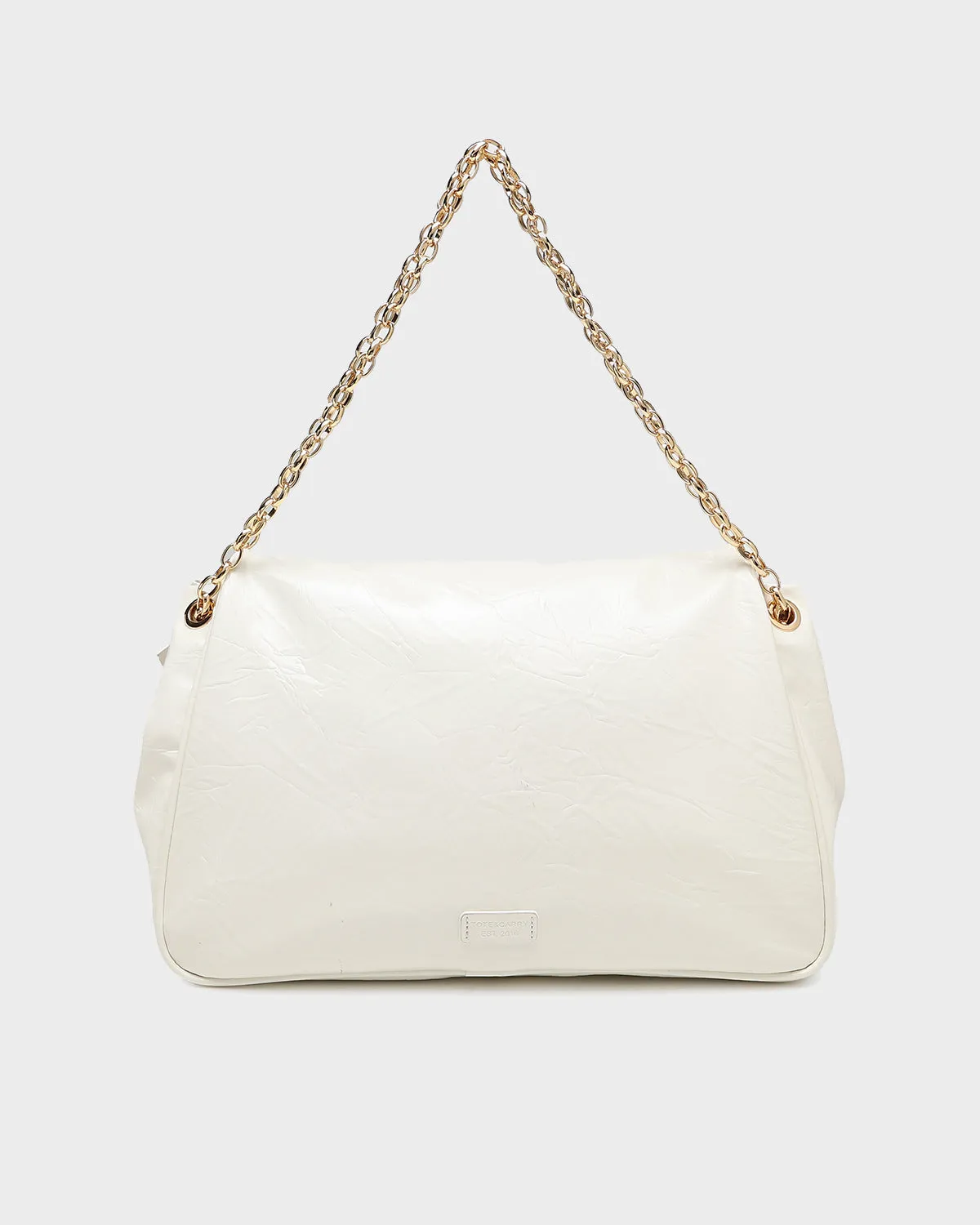 Rebellious Chic Tote Bag in White