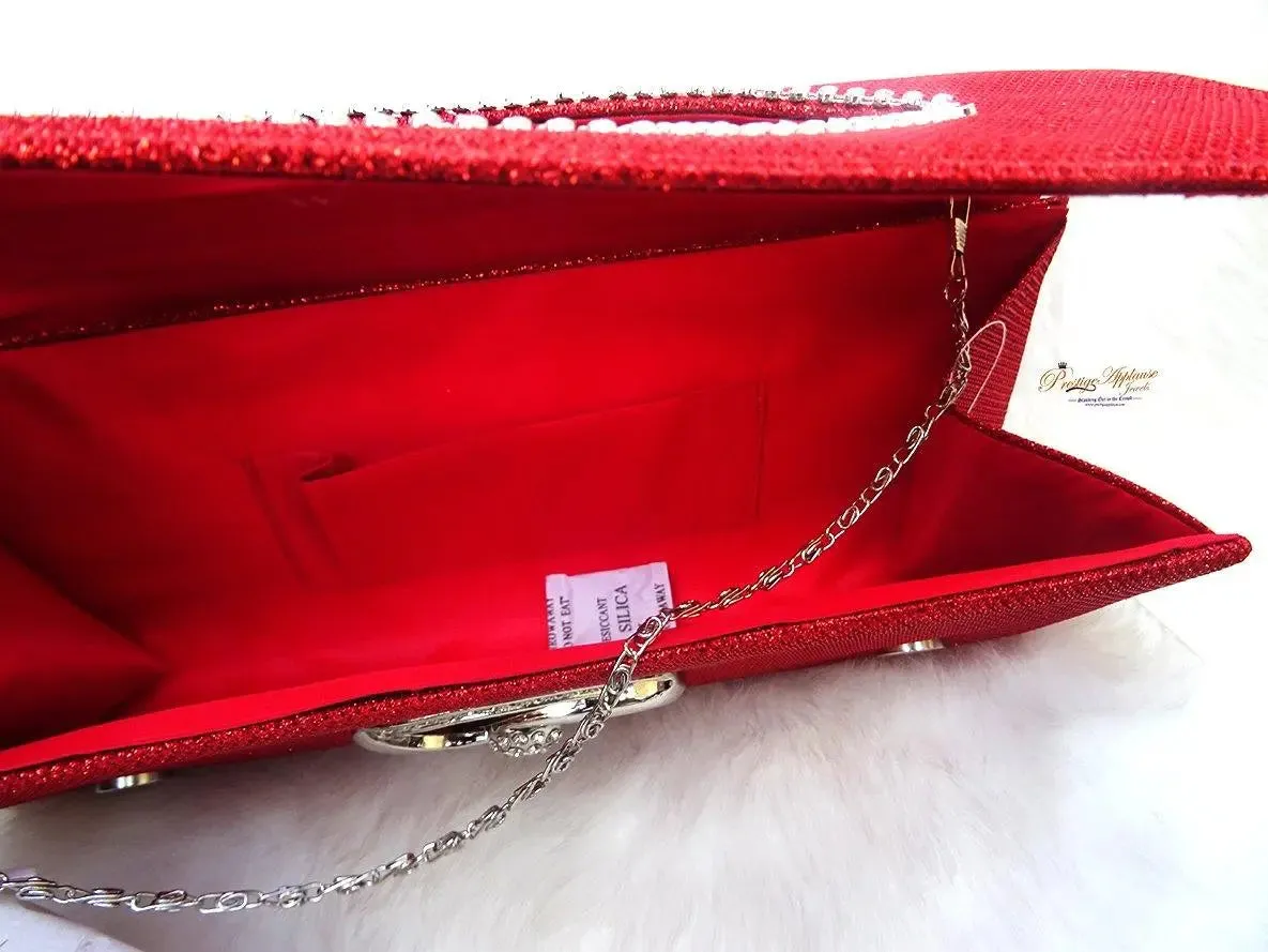 Red Elegant Fashionable Stylish Designer Casual Hand clutch Hand purse Wedding Purse Party Wear Hand Clutch