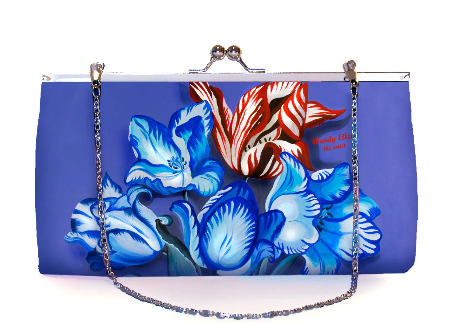 Retro clutch large, clutch bag, Porcelain