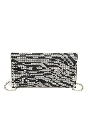 Rhinestone Animal Print Convertible Clutch