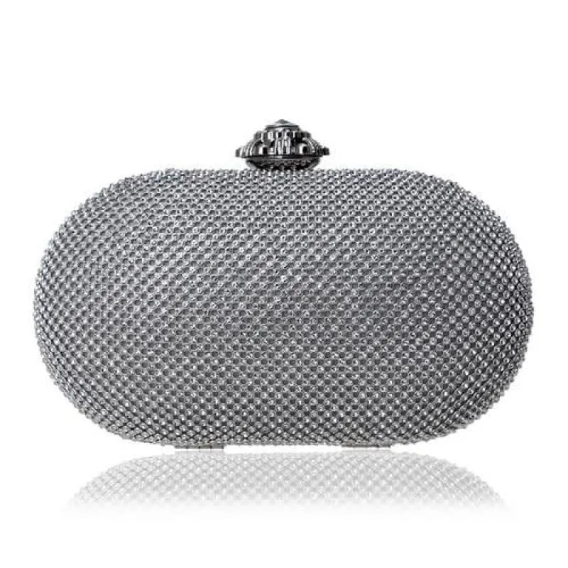 Rhinestones Women Evening Bag Flower Metal Crystal Clutch