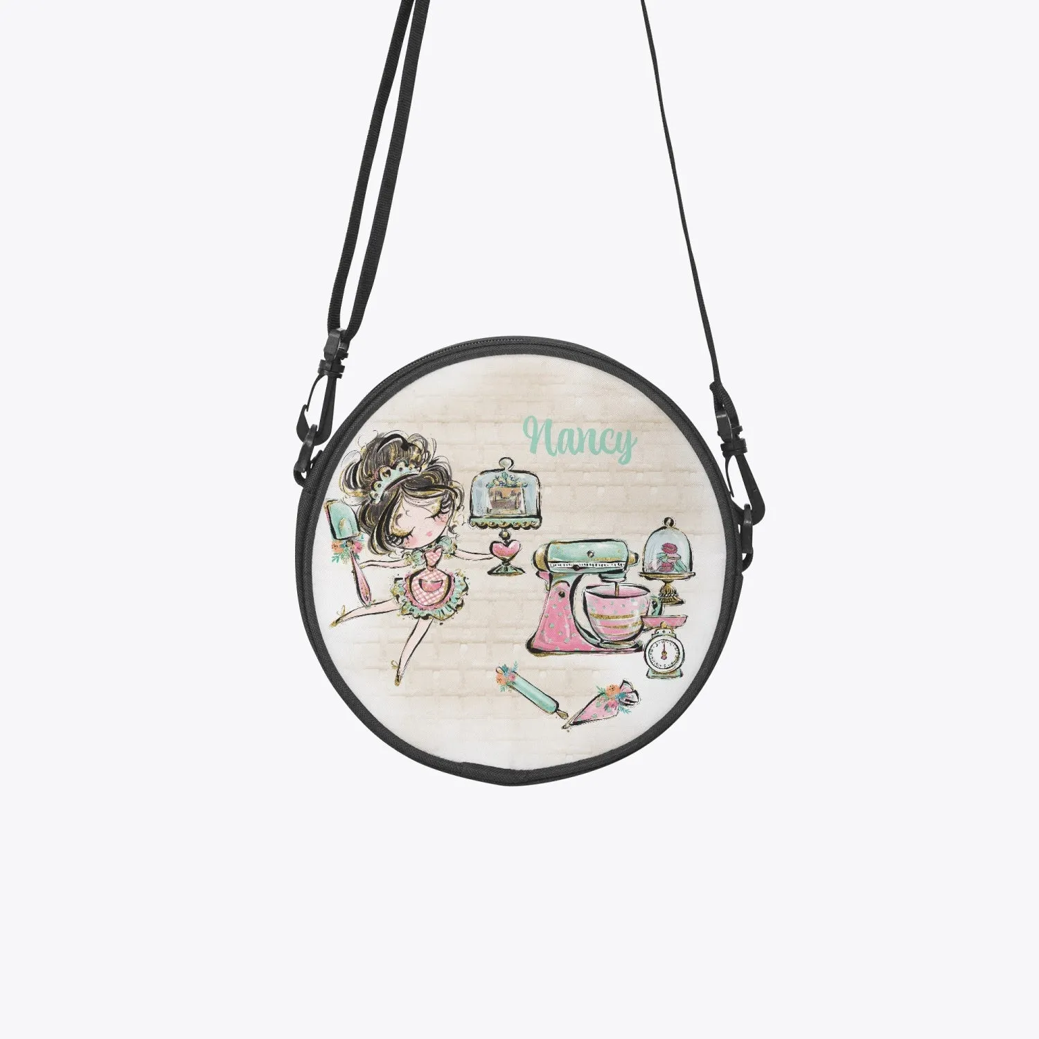 Round Satchel Bag, Baking Personalised