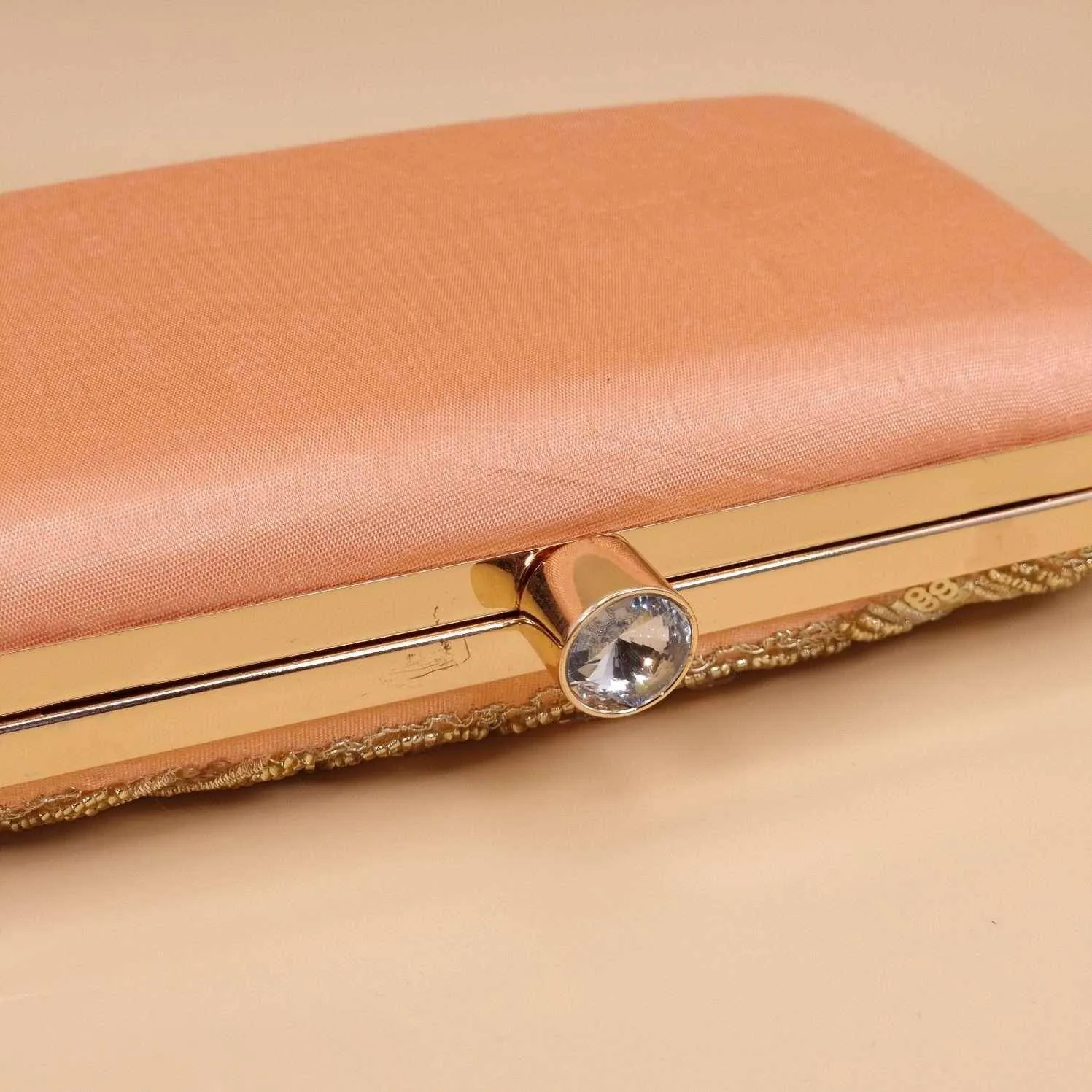 Rutba Bridal Clutch Bag Peach