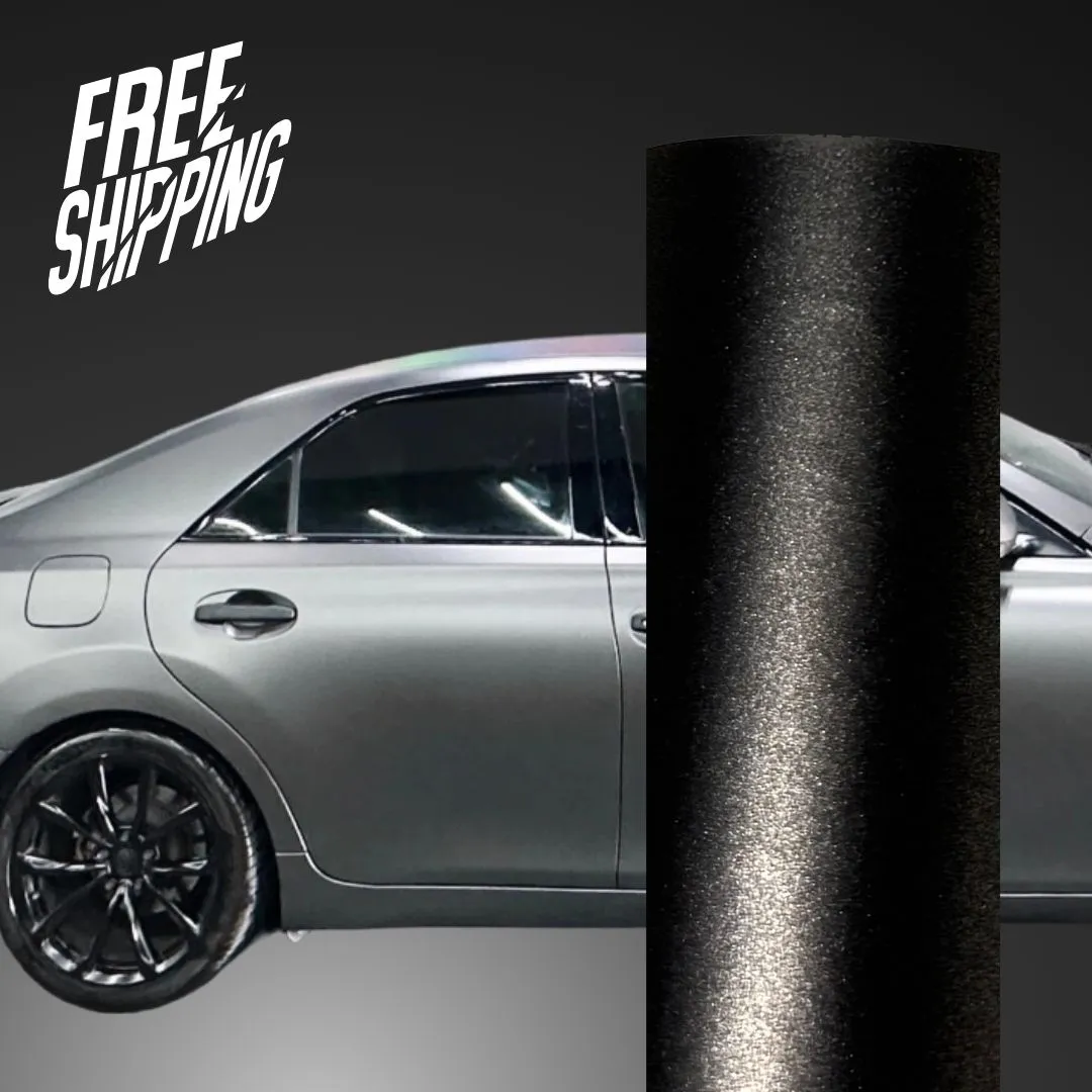 Satin Chrome Dark Gray Car Wrap