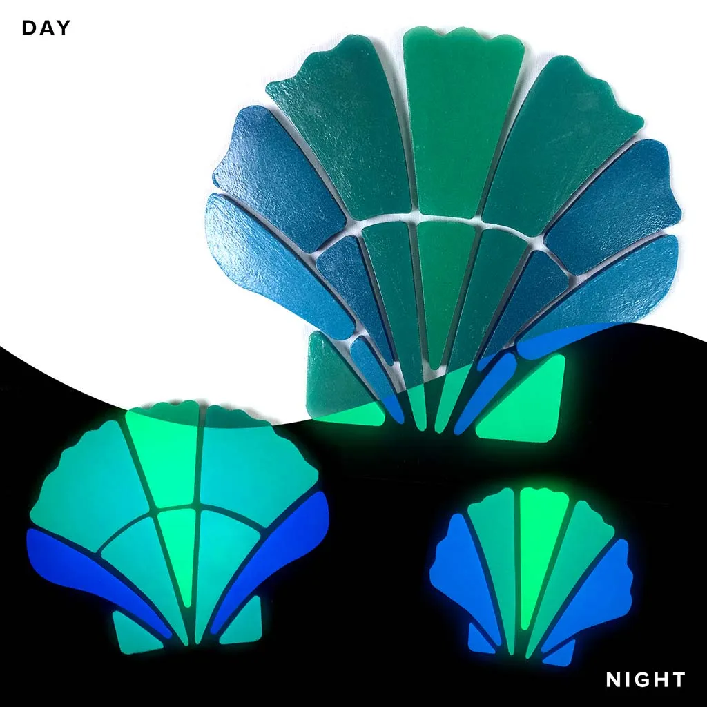 Scallop Shell Family - Glow in the Dark Pool Mosaic