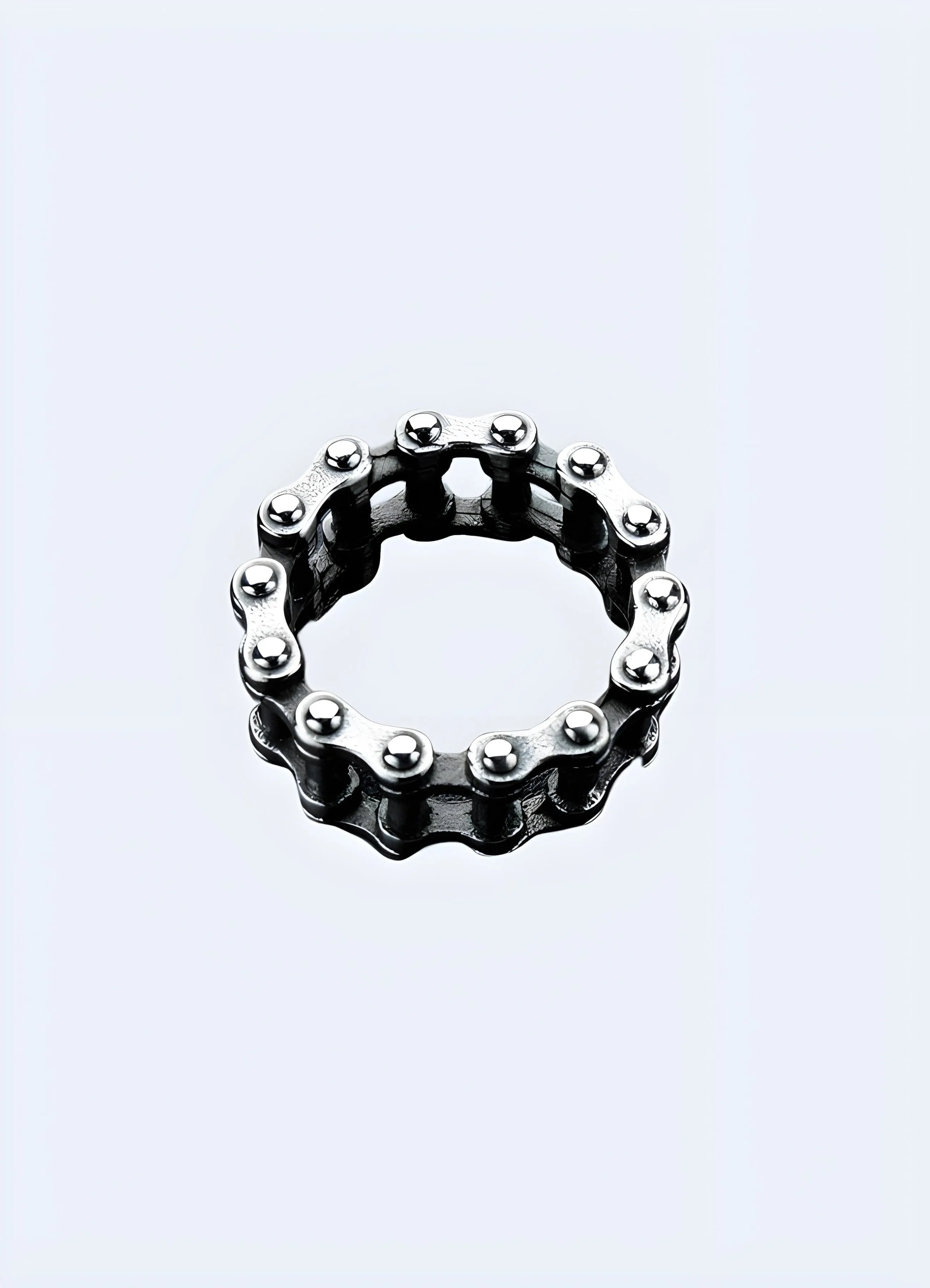 Silver Mechanical Chain Ring