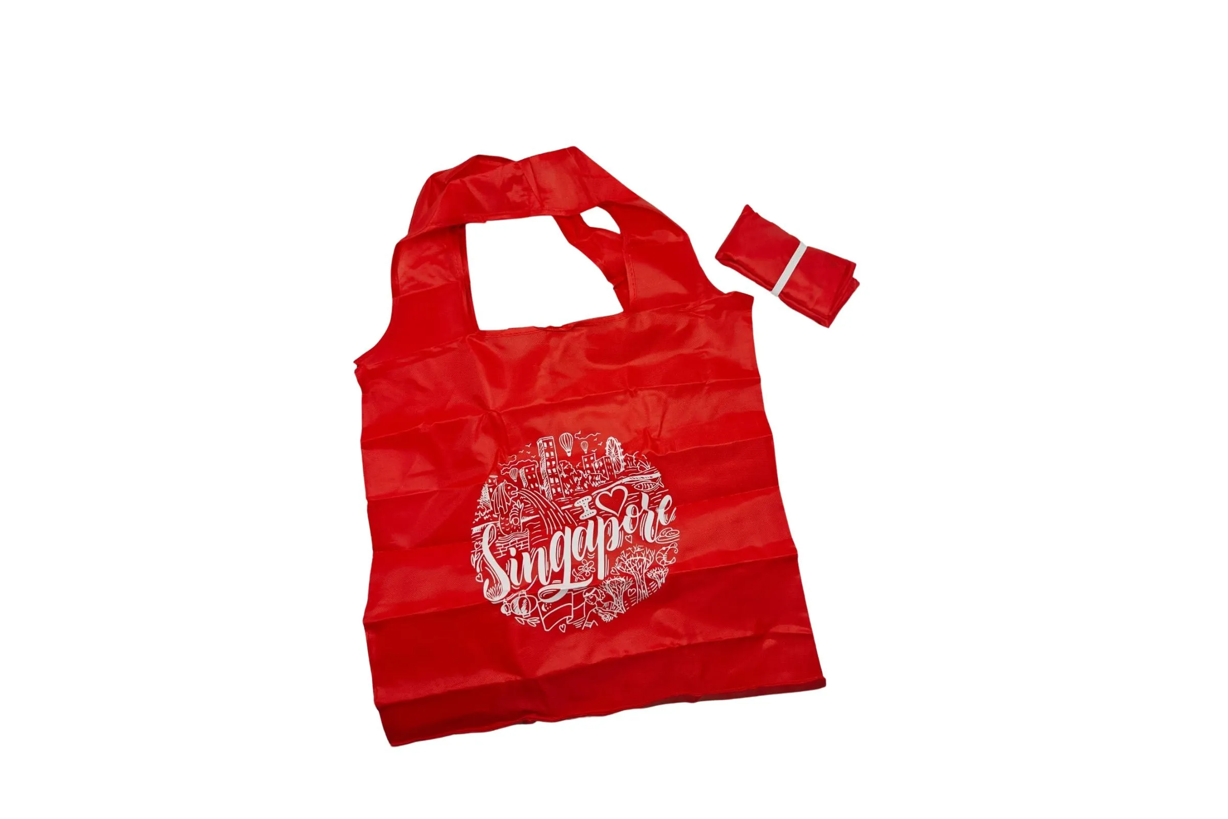 Singapore Theme Foldable Tote Bag