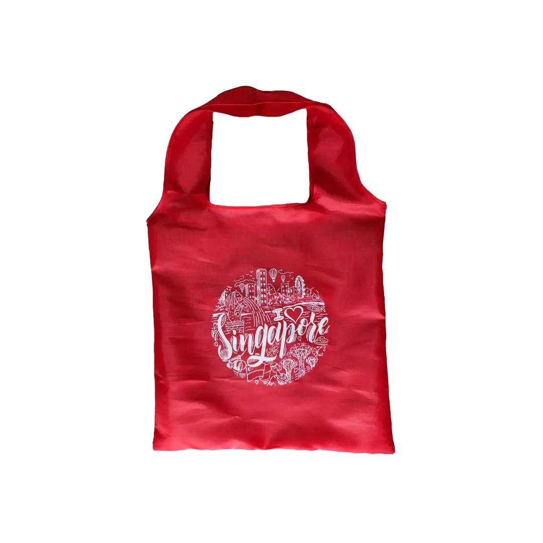 Singapore Theme Foldable Tote Bag