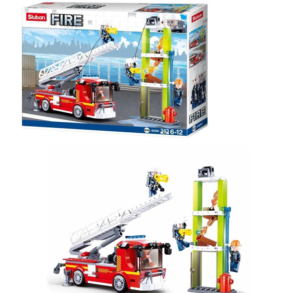 SLUBAN® Building Blocks Kit for Boys and Girls- Fire Engine