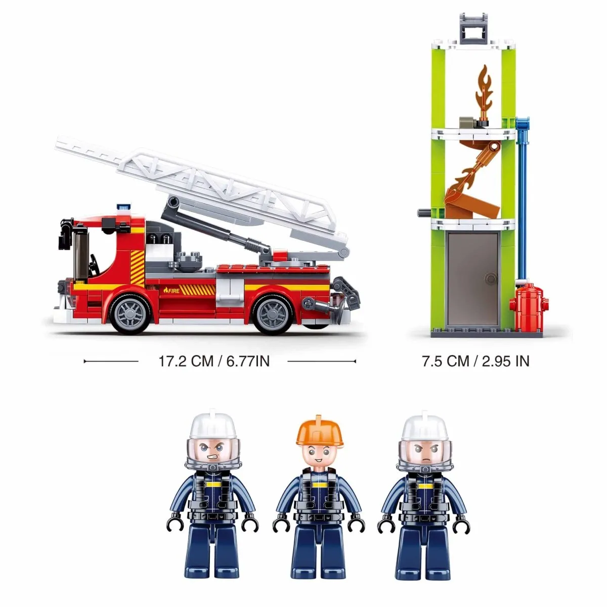 SLUBAN® Building Blocks Kit for Boys and Girls- Fire Engine