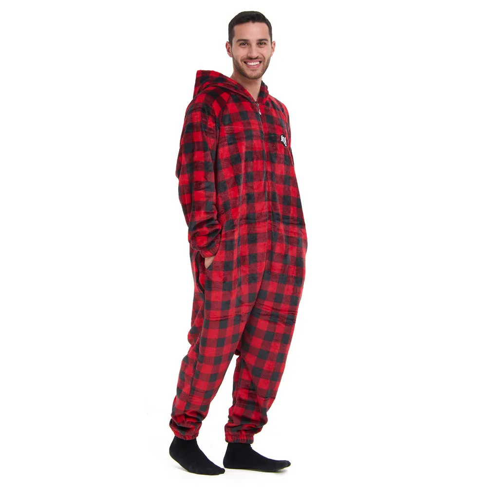 Snuggs Blanket Onesie Red Checkered