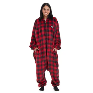 Snuggs Blanket Onesie Red Checkered