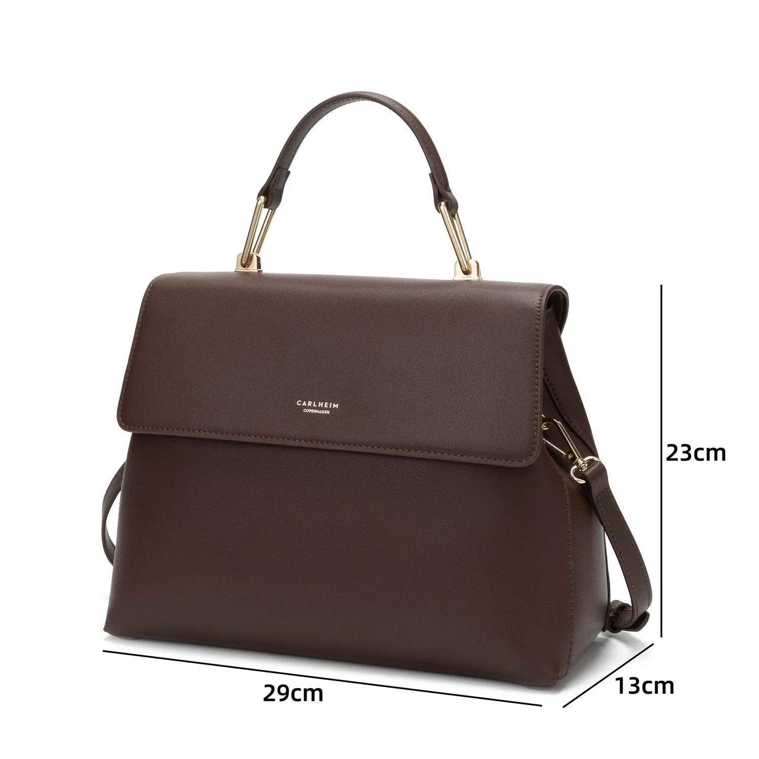 Sophia Genuine Leather Handbag (Brown)