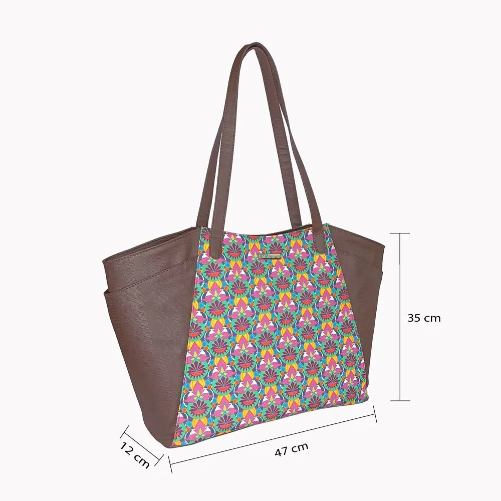 Sophisticated Multi Color Tote Bag Perfect For Women & Girls