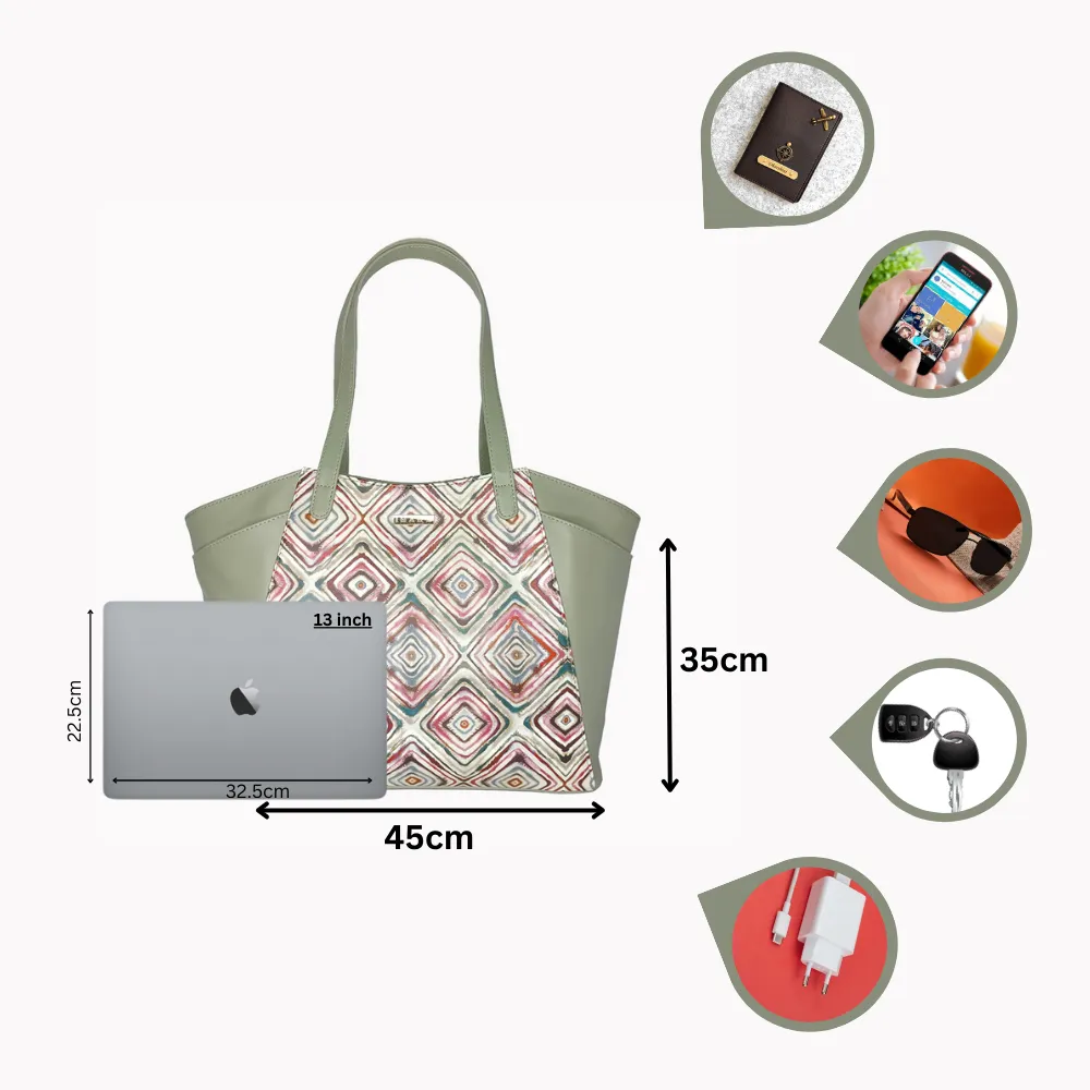 Sophisticated Sage Green Tote Bag Perfect For Women & Girls