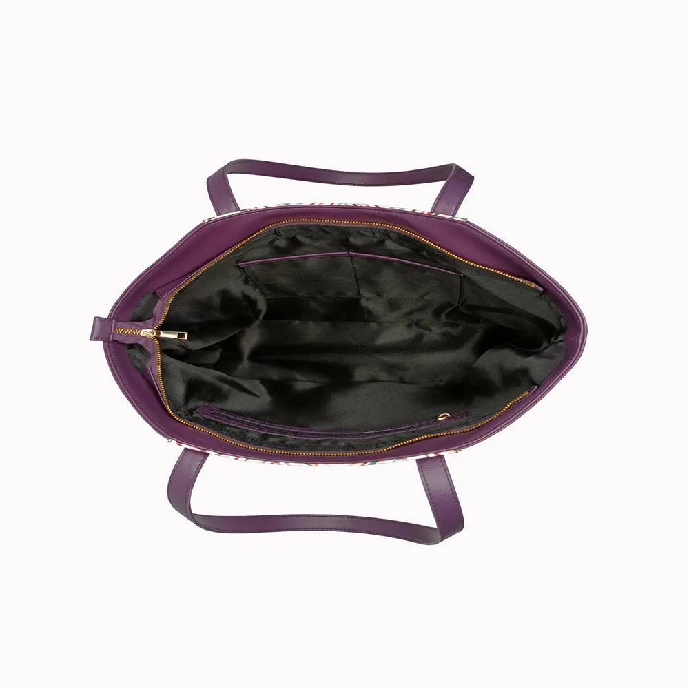 Sophisticated Violet Tote Bag Perfect For Women & Girls