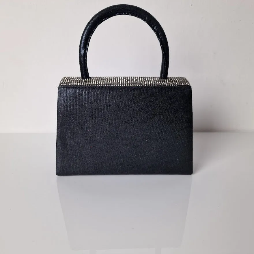 Sparkly Black Diamante Mini Grab Bag