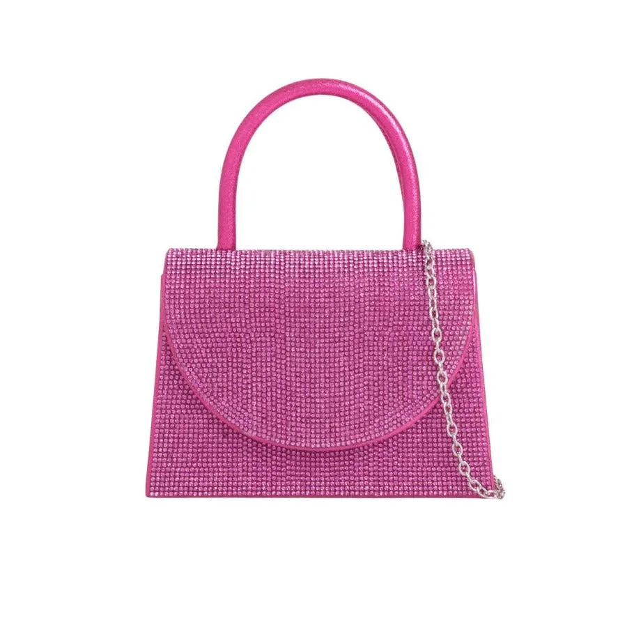 Sparkly Magenta Fuchsia Diamante Mini Grab Bag