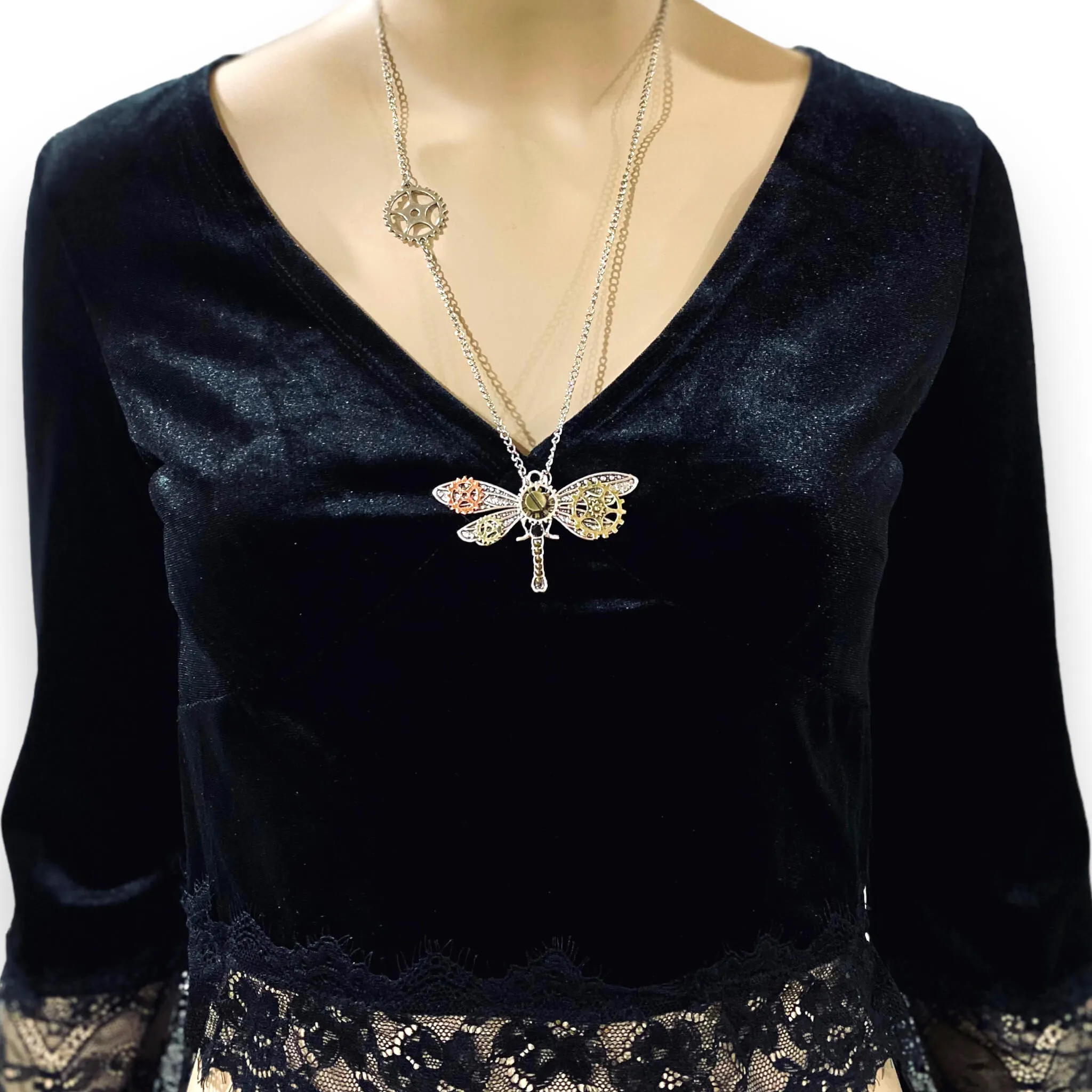 Steampunk Dragonfly Necklace