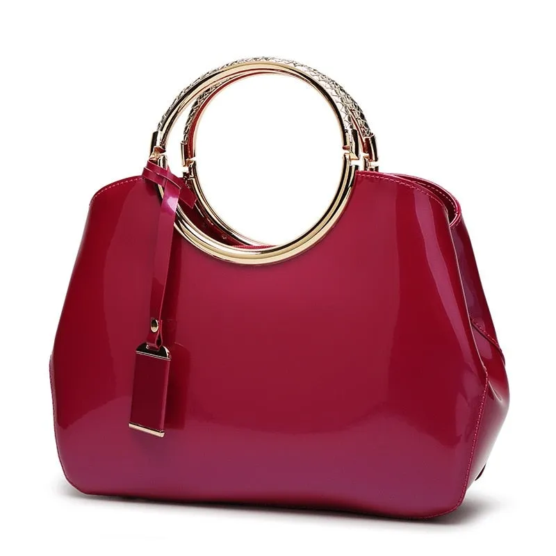 Stylish High Quality Women's Patent Leather Handbags