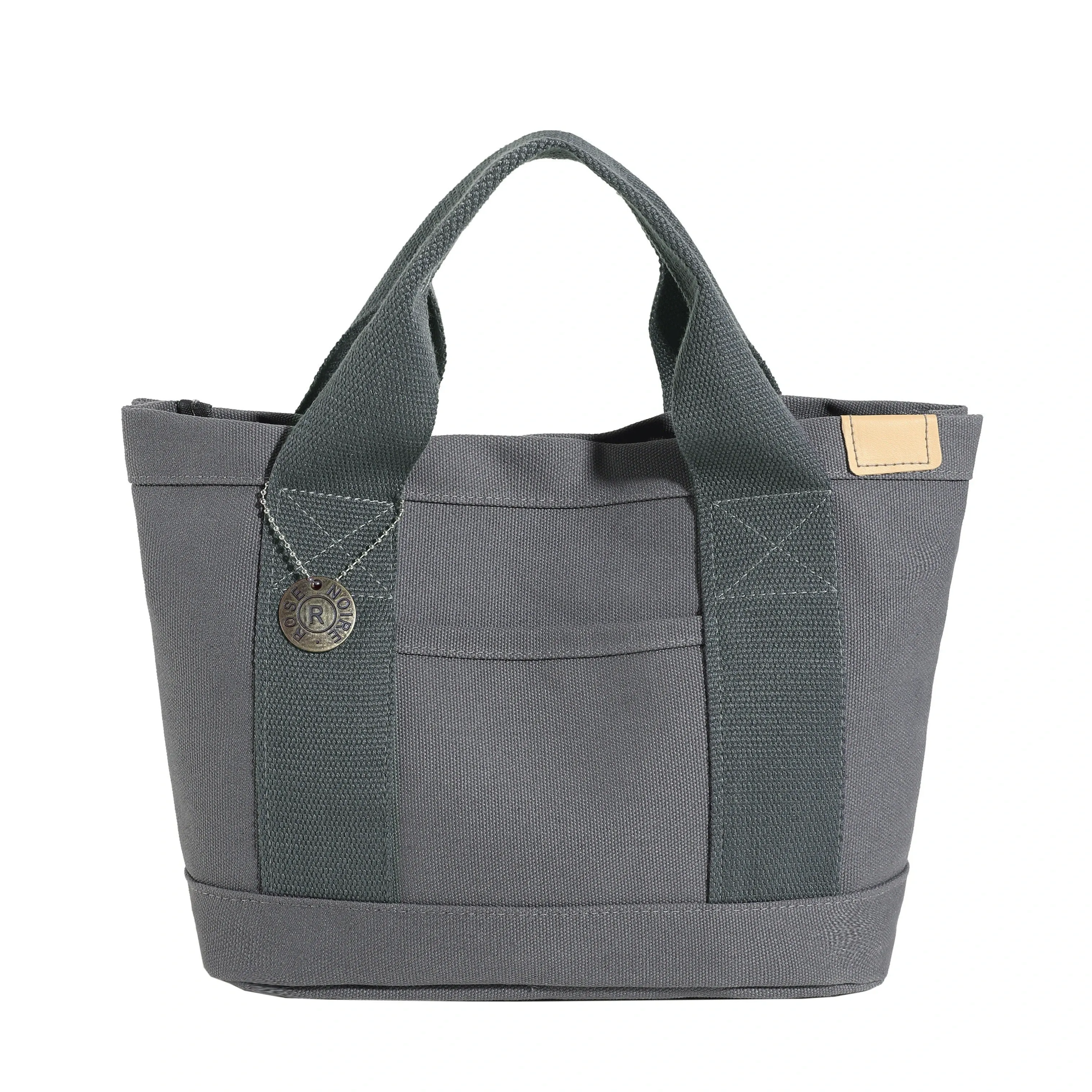 Stylish Solid Color Tote Satchel Bag - Lightweight & Durable Canvas, Versatile Multifunction Design with Secure Button Closure - Perfect for Work and Everyday Use