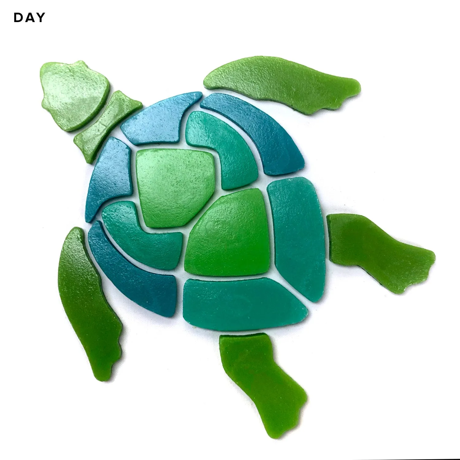 Swimming Turtle, Large - Glow in the Dark Pool Mosaic