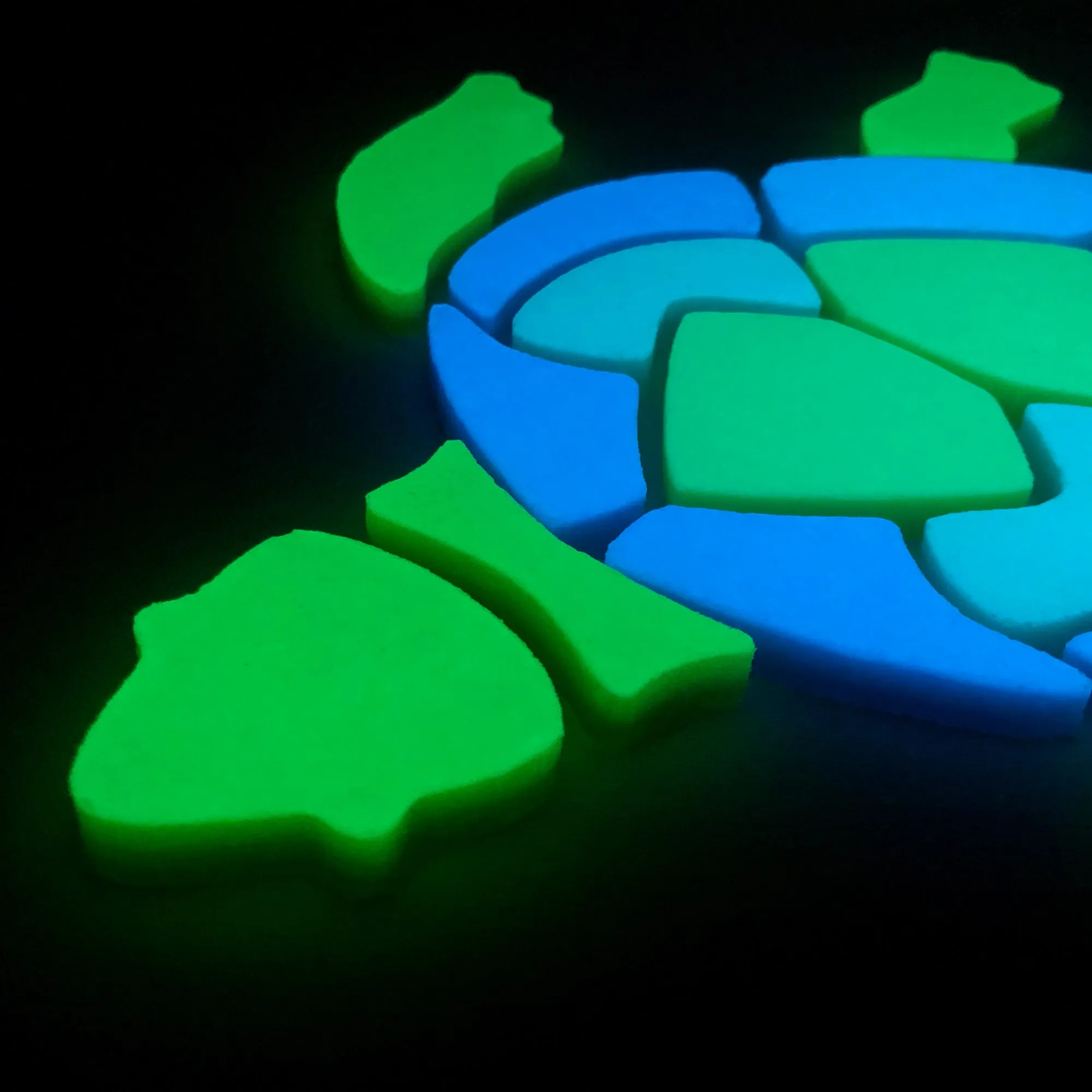 Swimming Turtle, Large - Glow in the Dark Pool Mosaic