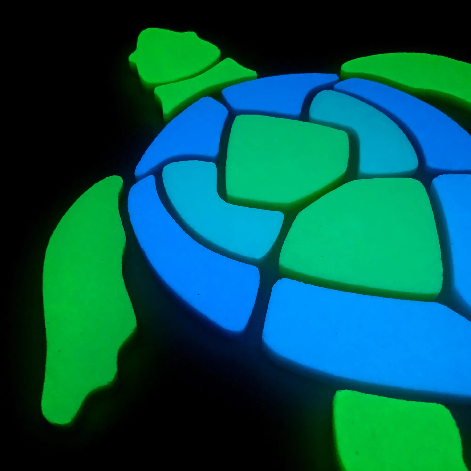 Swimming Turtle, Large - Glow in the Dark Pool Mosaic