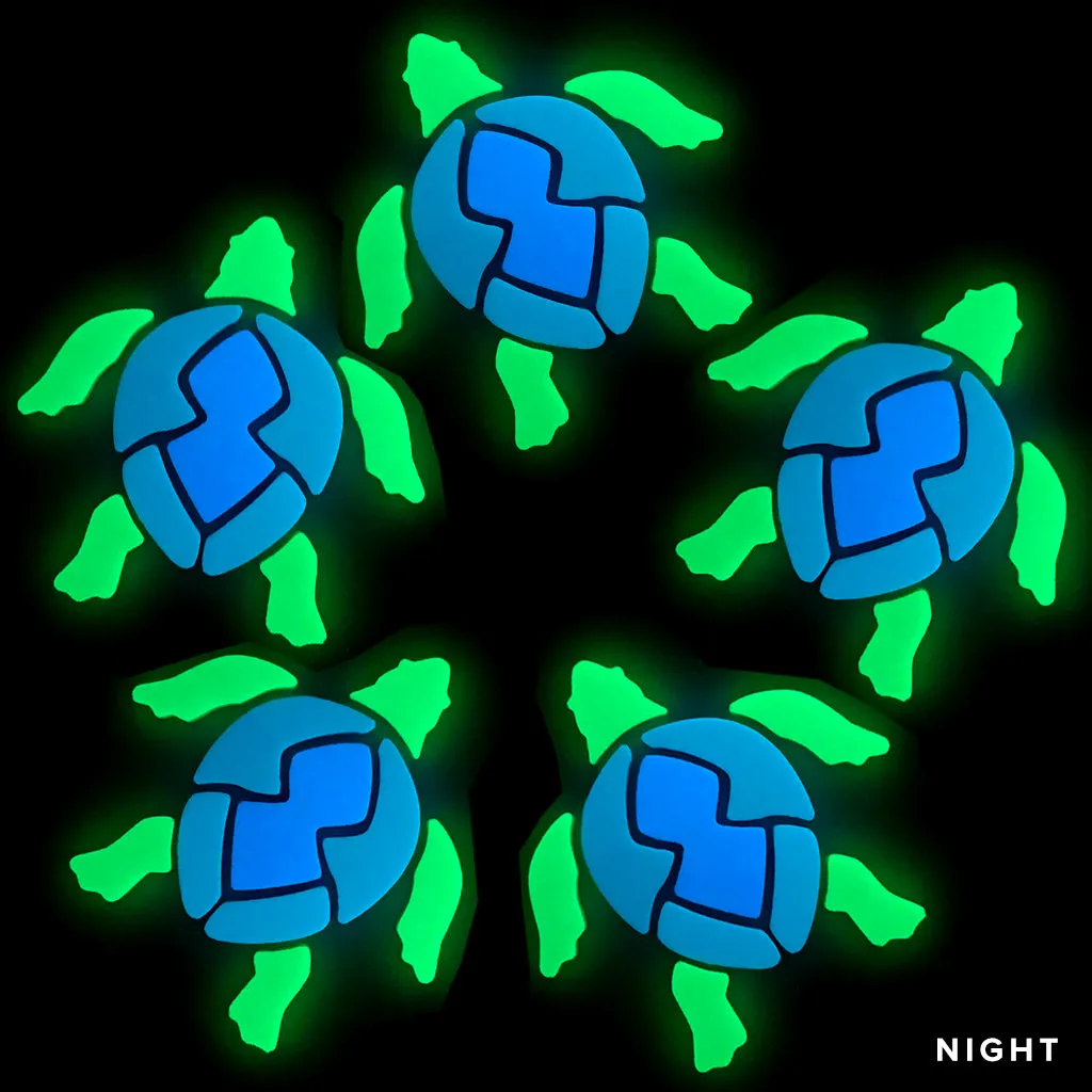 Swimming Turtle x 5 - Glow in the Dark Pool Mosaics