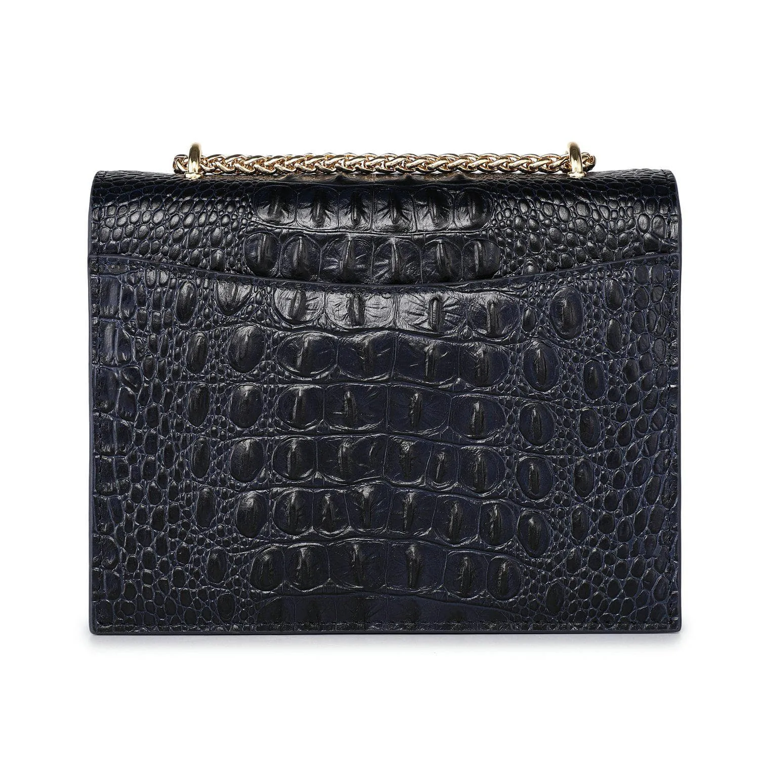 Tauren Croc Embossed Leather Crossbody Bag