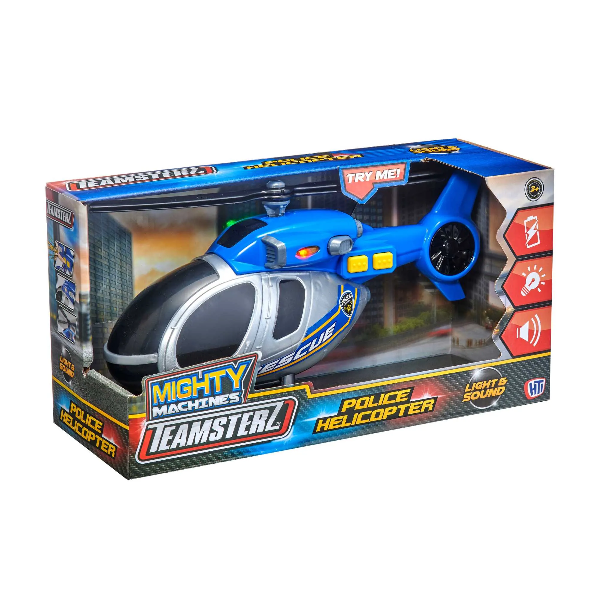 Teamsterz Lights & Sounds Police Helicopter - Medium