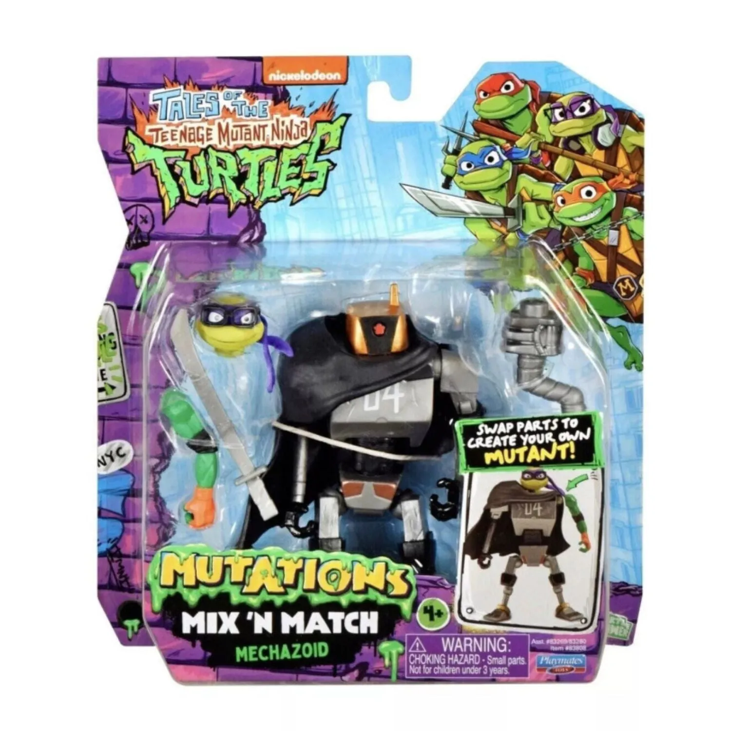 Teenage Mutant Ninja Turtles 4.5 Inch Action Figure Mix N Match Wave 1 - Mechazoid