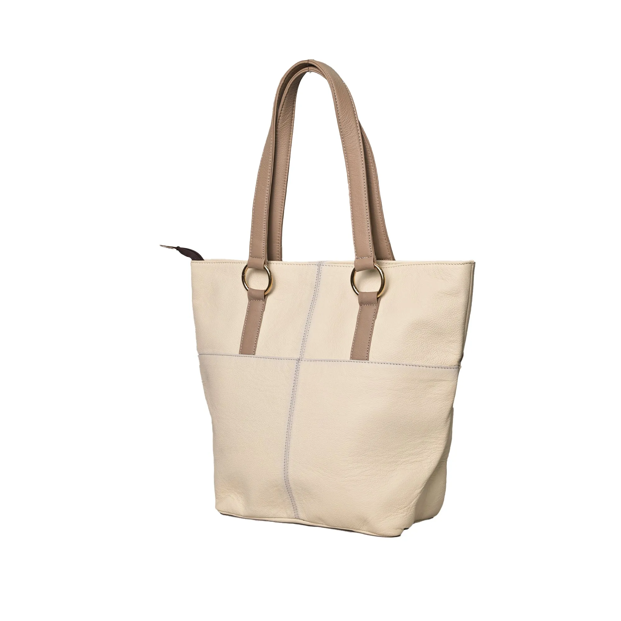 The Ivory Leather Tote