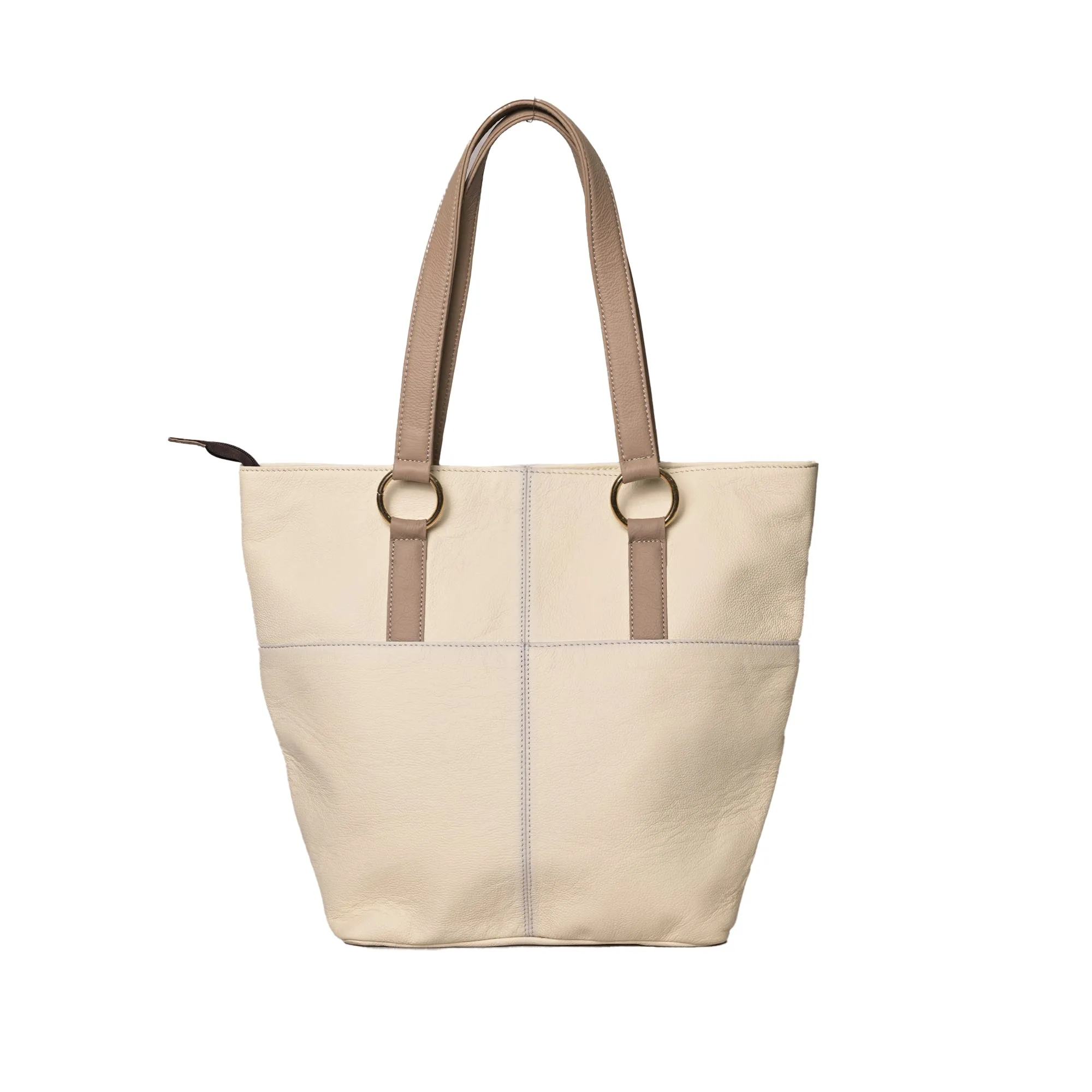 The Ivory Leather Tote